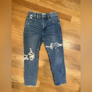 Abercrombie & Fitch Blue Denim High Rise Mom Jeans